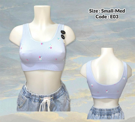 CROPTOP/BRALETTE/KNITTED SLEEVELES TOP. CUT TAG ZARA/ BIKER SHORT