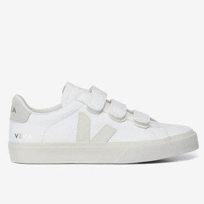 Authentic Veja Recife Leather White Pierre Natural