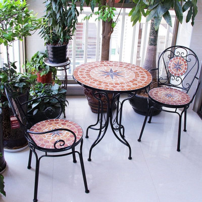 GARDEN TABLE SET outdoor with foldable chair
