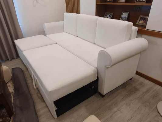 Sectional Sofabed With Storage Ottoman