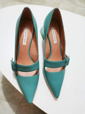 Charles & Keith Green Pointed Heels