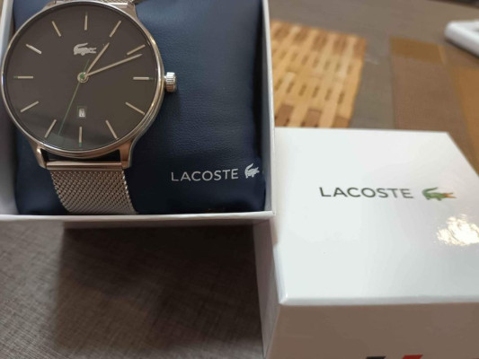 AUTHENTIC LACOSTE MENS WATCH BLACK FACE GREEN DIAL