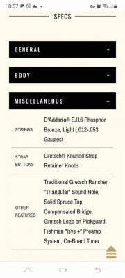 Gretsch 5022ce Rancher with Gator Case