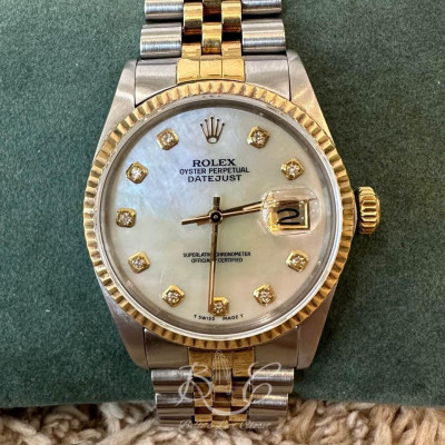 Rolex 36mm Mother of Pearl with Diamonds