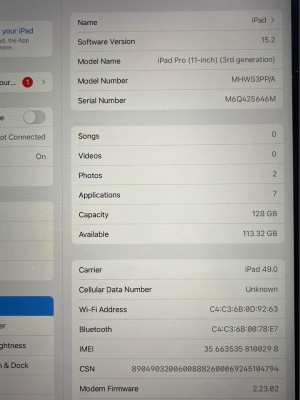 iPad Pro M1 Cellular 128gb 11 FIXED PRICE