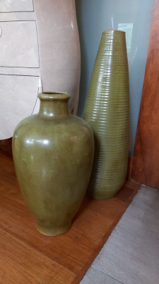 Set of 2 Glazed Jars