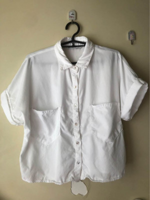 Zara Denim Semi Croptop