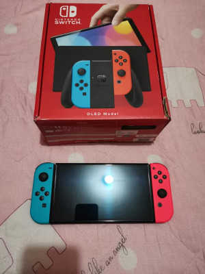 Nintendo Switch Oled Neon Red and Blue Complete Package