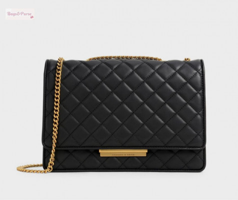 Quilted Chain Bag Black