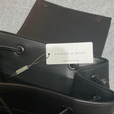 Charles & Keith Leather Backpack