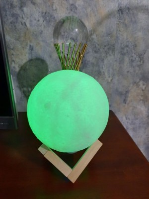 15CM Rechargeable 3D Print Moon Lamp Touch Switch