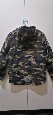 Camouflage rain jacket