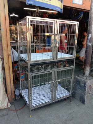 STAINLESS DOG CAGE HEAVY-DUTY (starts at 4500)