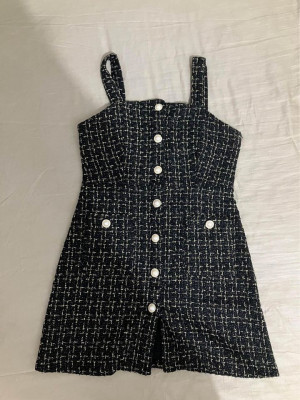 Black and Gold Korean Dress