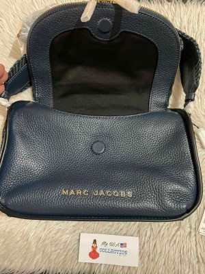 Marc Jacobs The Groove Leather Mini Messenger Bag in Blue Sea