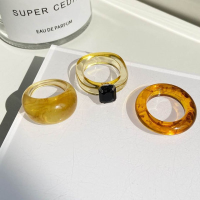 Korean Acrylic Chunky Ring