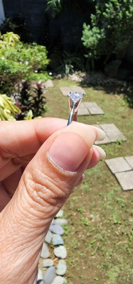 .75 Carat Solitaire Diamond Ring Platinum 900 Size 6.25