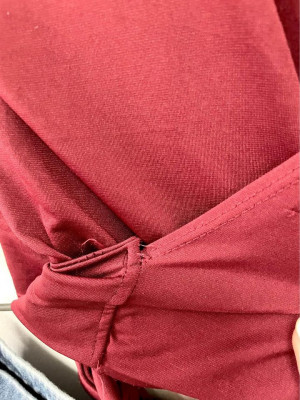 Preloved Red Wrap Around Cropped Top