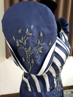 Navy Blue Filipiniana gown