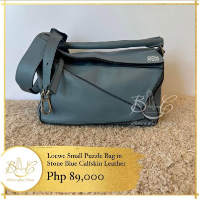 Loewe Small Puzzle Bag Stone Blue