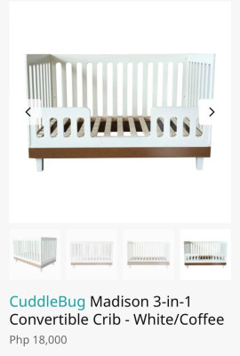 Cuddle Bug Madison Convertible Wooden Crib