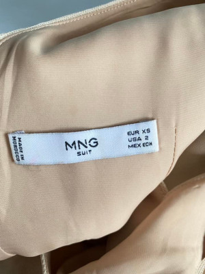 Nude criss cross front dress