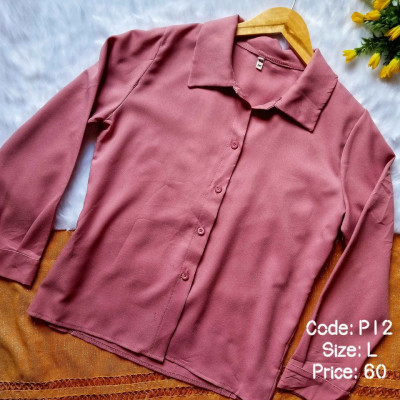 Pink Tops/Pink Blouse/Plain, Floral