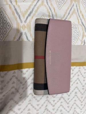 Burberry Pink and Brown Porter Wallet