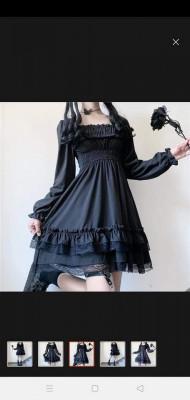 Gothic Lolita Smocked Dress