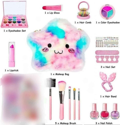 Star sling / Fur Pouch Makeup Kit For Kids Toy Set