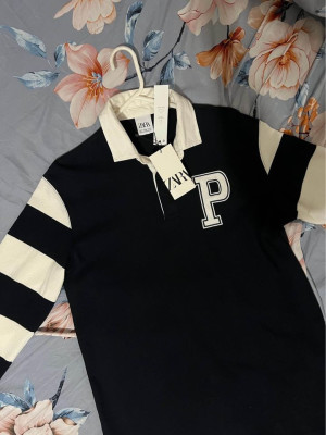 Zara Long sleeve shirt witch patch “P”