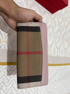 Burberry Pink and Brown Porter Wallet