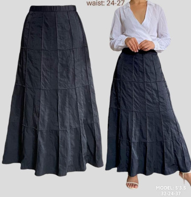 GOOD QUALITY RIBBED KNITTED MIDI SKIRT