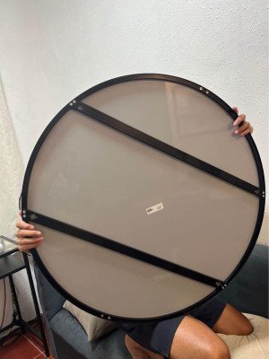 Ikea Lindbyn round mirror black 80cm