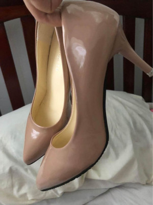 7cm stiletto heels pointed nude