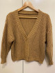 Khaki Knit Cardigan Sweater