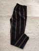 Uniqlo ezy ankle pant stripes navy blue