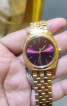NIXON Womens Time Teller Gold / Oxblood Sunray Dial