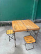 Portable Folding Wooden Camping Picnic Table and Chairs