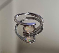 S925 Australian White Opal Ring