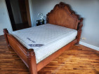 Large Wooden Bedframe + Mattress