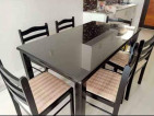 Dinning table with top glass
