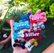 Resin Personalized Pet name tag Bone shape (small-large size)