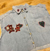 Retro Embroidered Denim Top