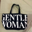 Orig Gentle Woman Canvas Tote Bag in Black