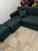 L shaped sofa black