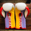 laced boxing gloves
