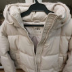 Zara Short Faux Leather Puffer Jacket Ecru