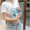 Faux Leather Handbag Transparent Jelly Casual Mini Messenger Shoulder Bag