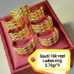 Ladies Ring 18k saudi gold